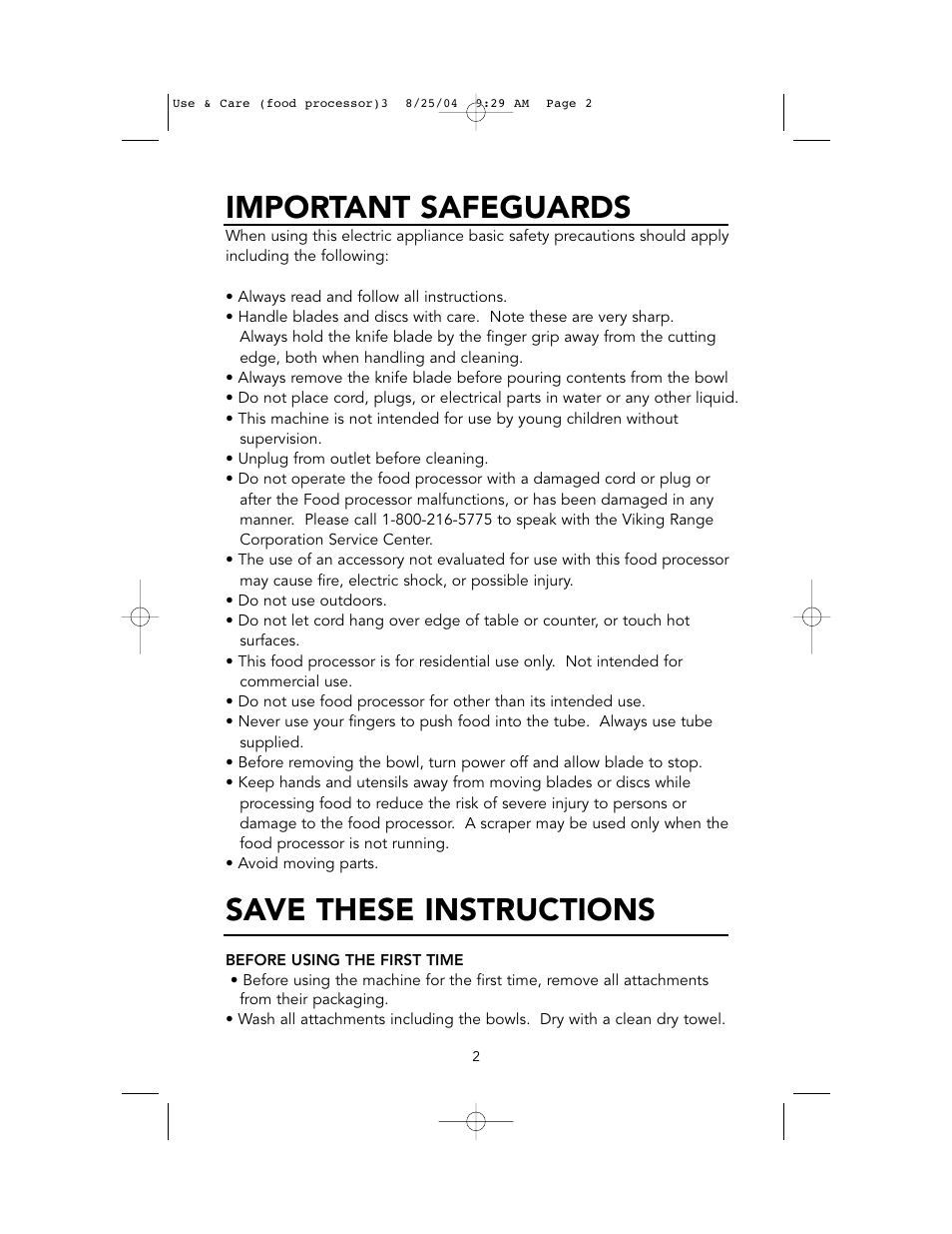 Important safeguards, Save these instructions | Olive Media Products VFP12 User Manual | Page 2 / 17