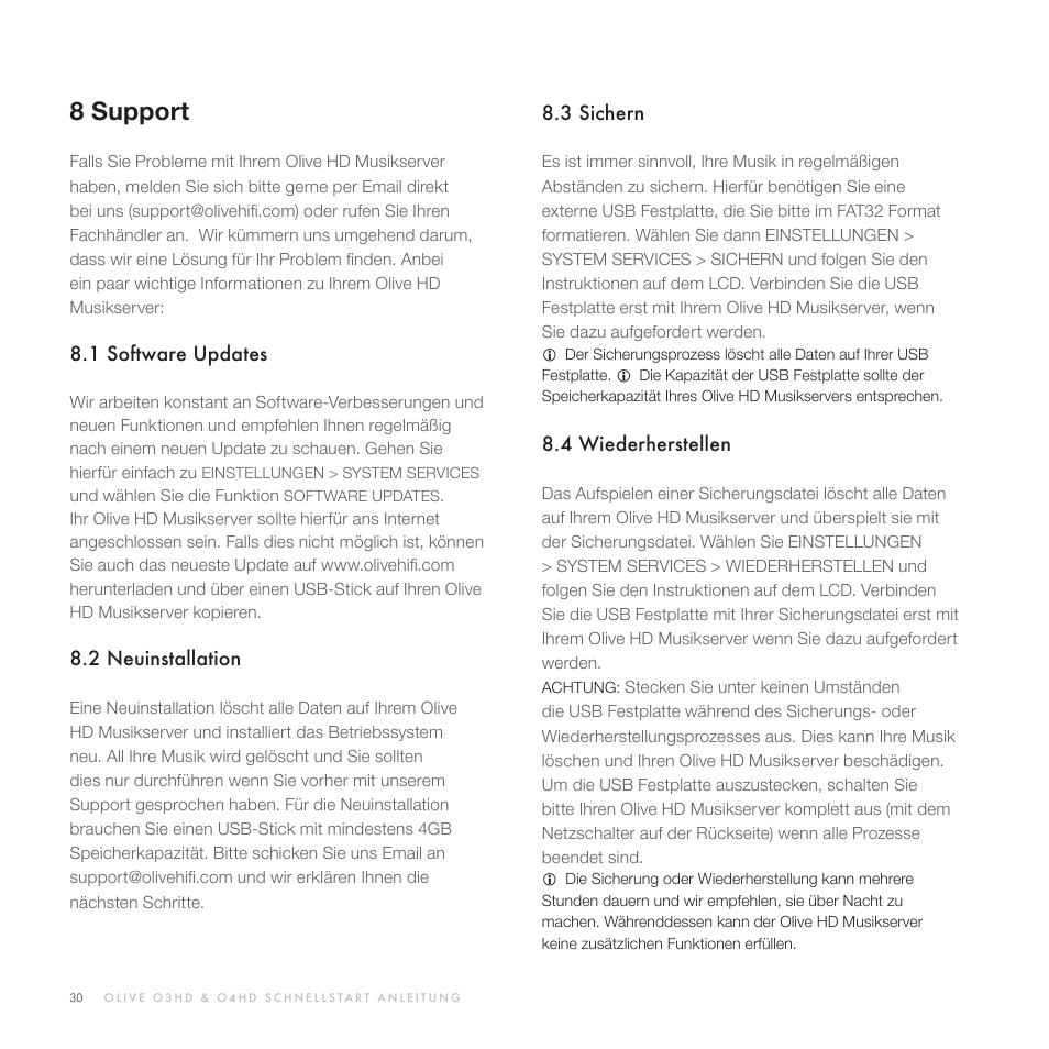 8support | Olive Media Products O3HD User Manual | Page 29 / 103