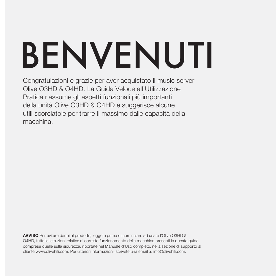 Benvenuti | Olive Media Products O3HD User Manual | Page 46 / 103