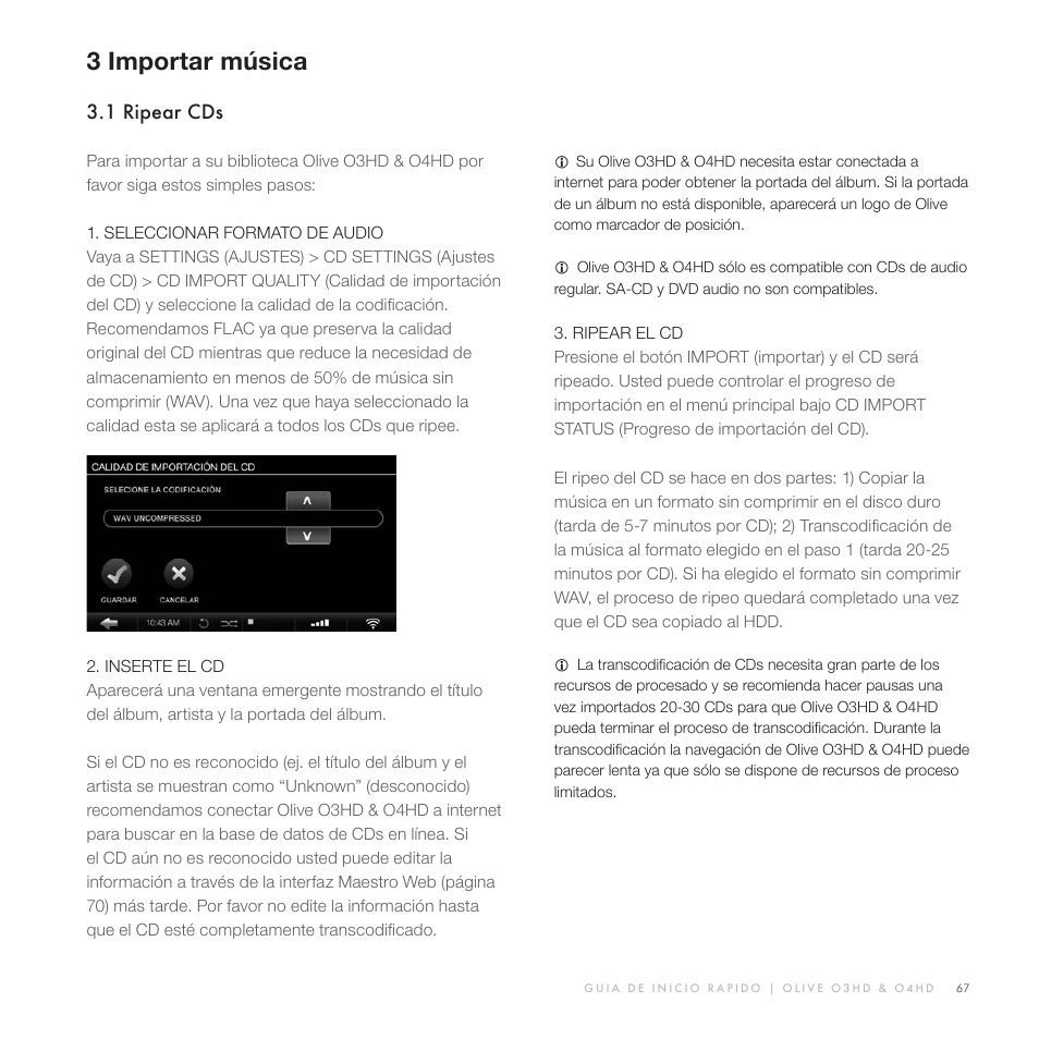 3 importar música | Olive Media Products O3HD User Manual | Page 66 / 103