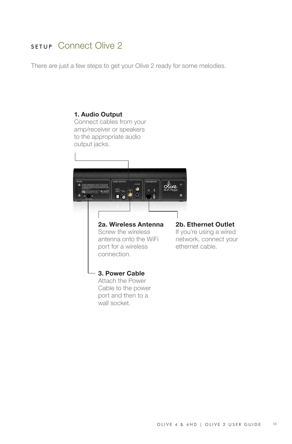 Connect olive 2 | Olive Media Products 4 User Manual | Page 11 / 44