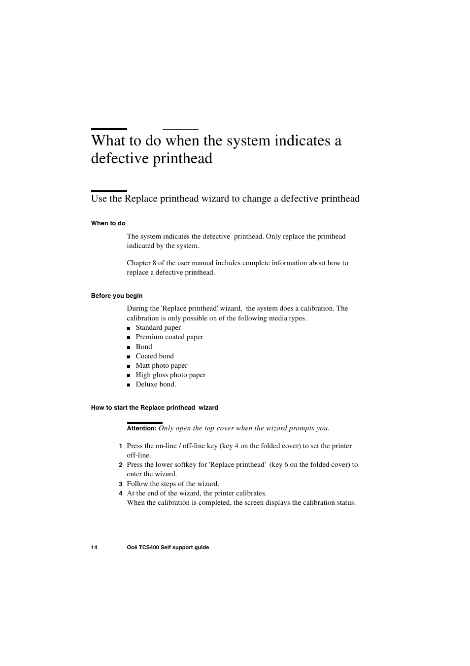 Oce North America TCS400 User Manual | Page 14 / 28