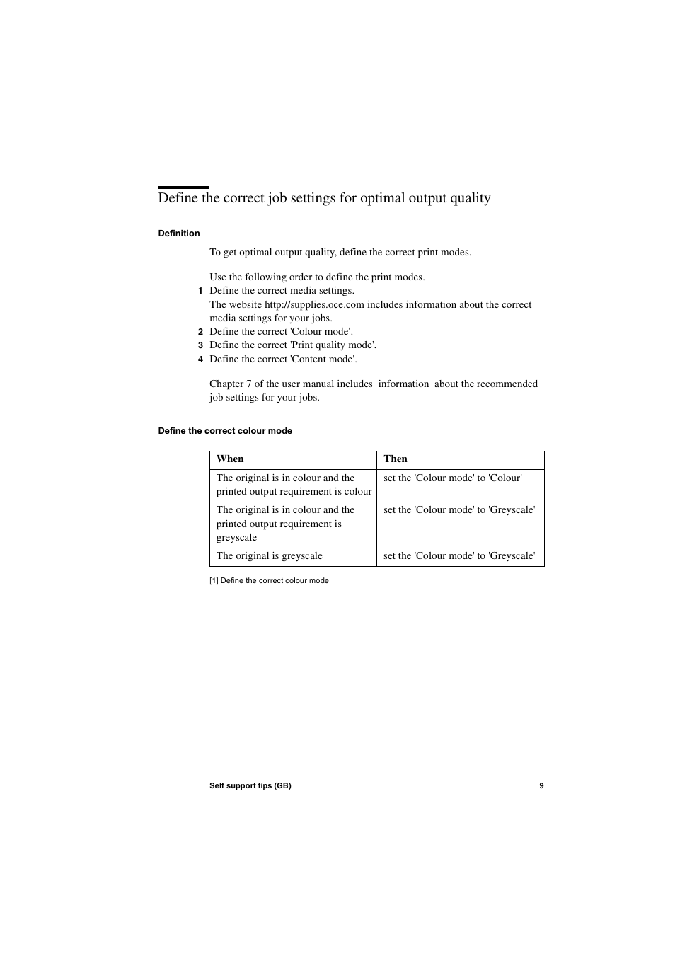 Oce North America TCS400 User Manual | Page 9 / 28