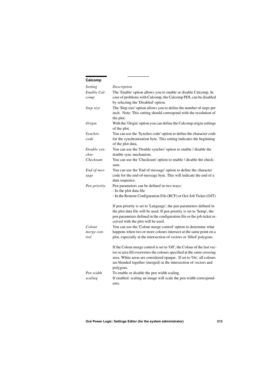 Oce North America TDS600 User Manual | Page 213 / 338