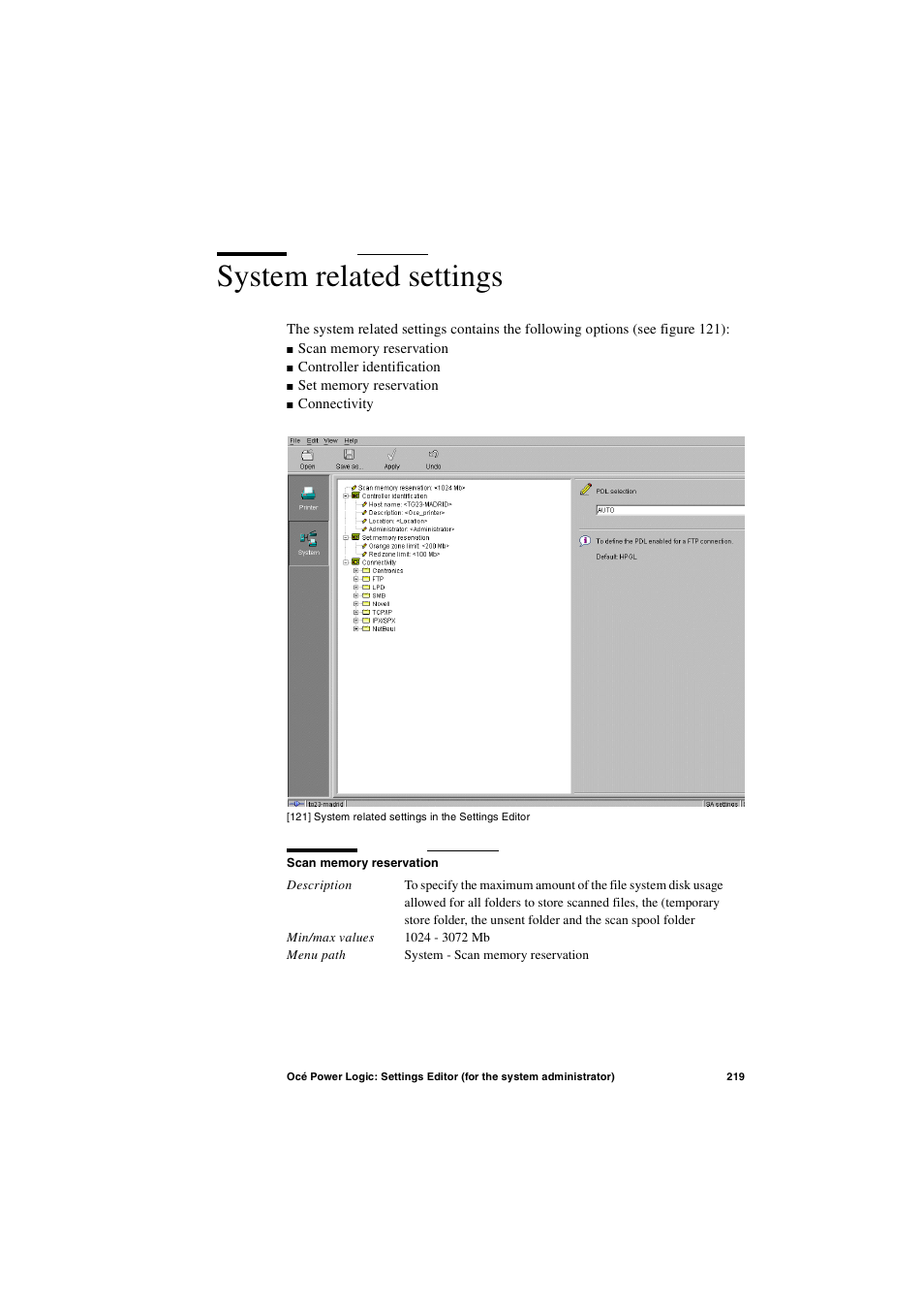 System related settings, Paper jam in the cut sheet section 270 | Oce North America TDS600 User Manual | Page 219 / 338