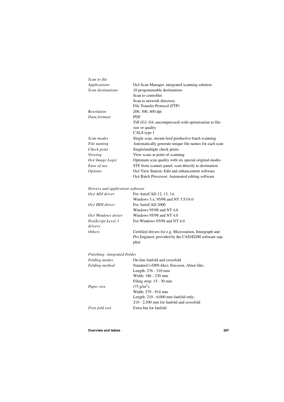 Oce North America TDS600 User Manual | Page 307 / 338