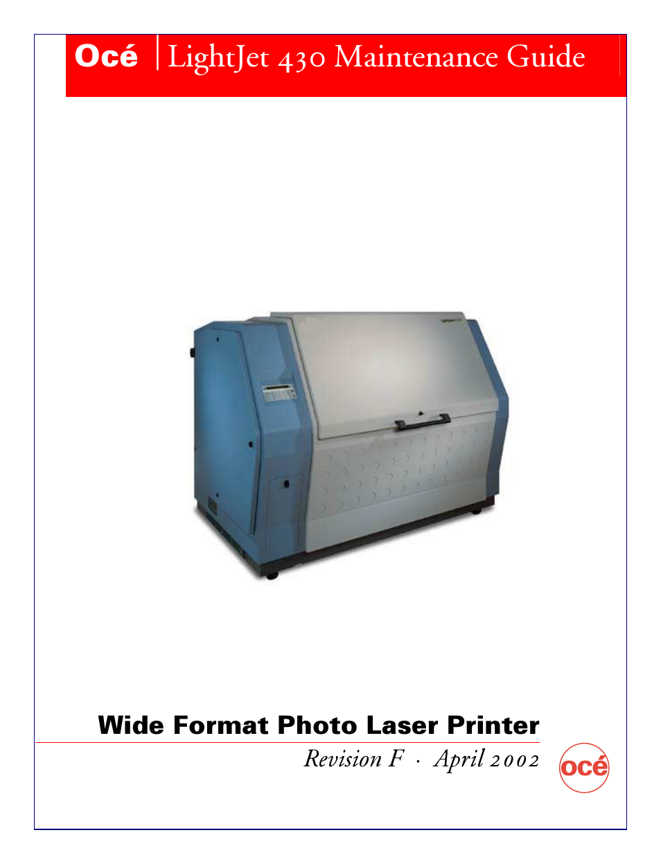 Oce North America LIGHTJET 430 User Manual | 22 pages