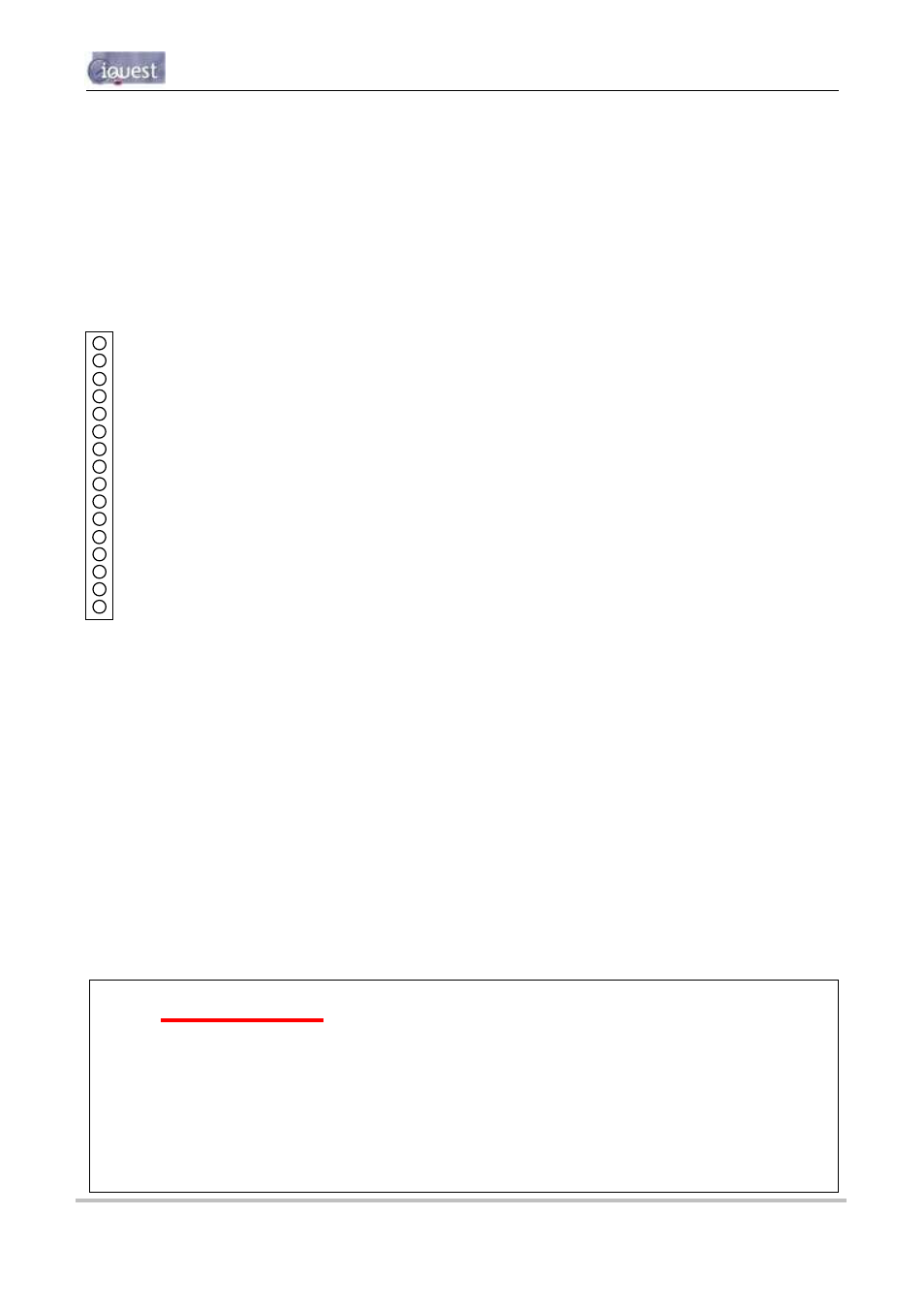 Warning, 4 i/o connector | Optiquest iRIS 320 User Manual | Page 16 / 73