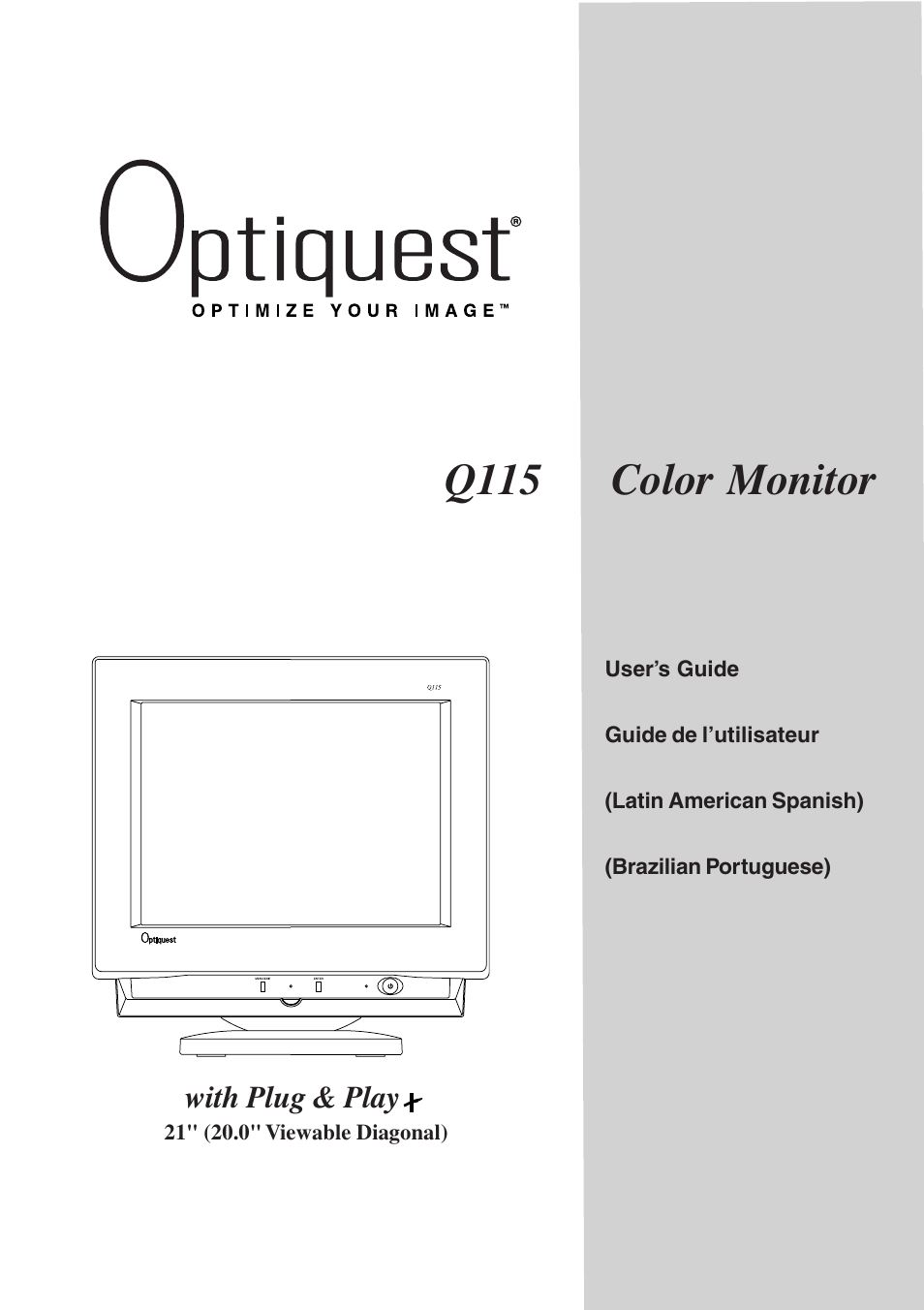 Optiquest Q115 User Manual | 18 pages