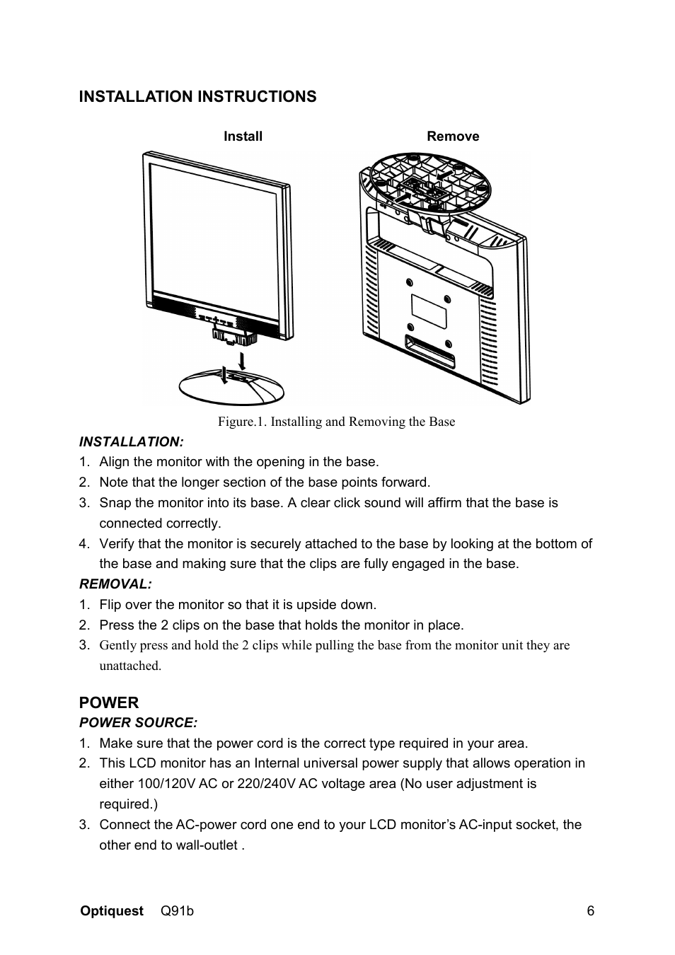 Optiquest VS12118 User Manual | Page 9 / 26