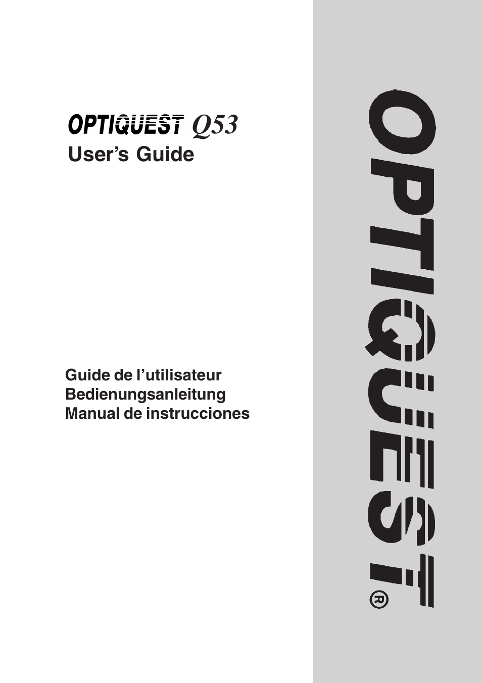Optiquest Q53 User Manual | 34 pages
