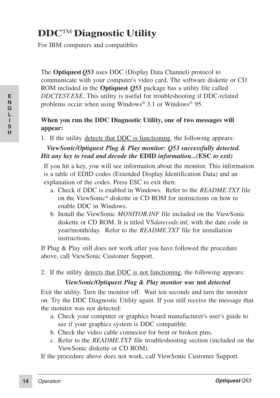 Diagnostic utility | Optiquest Q53 User Manual | Page 19 / 34