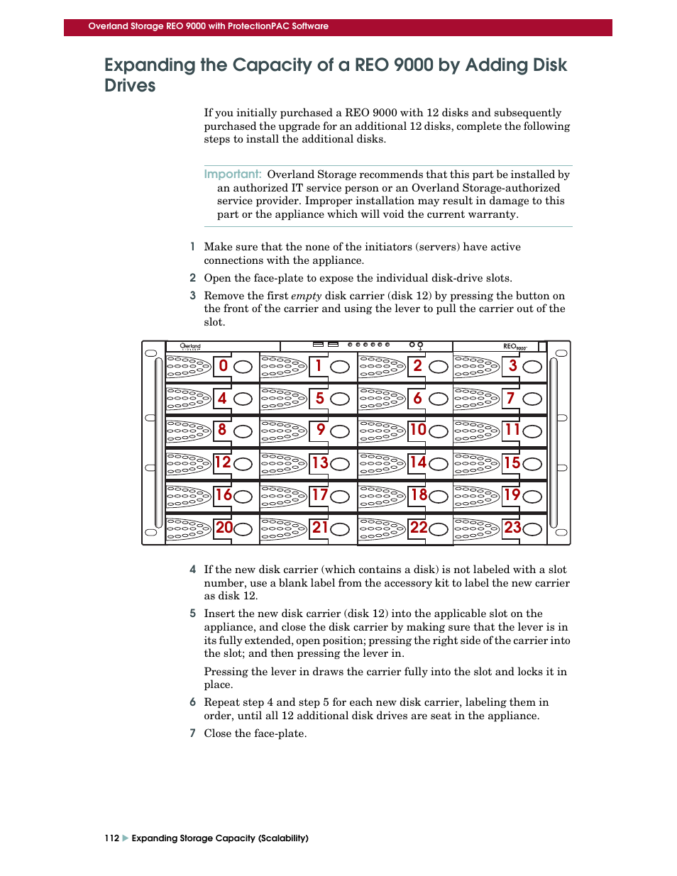 Overland Storage REO 9000 User Manual | Page 112 / 170