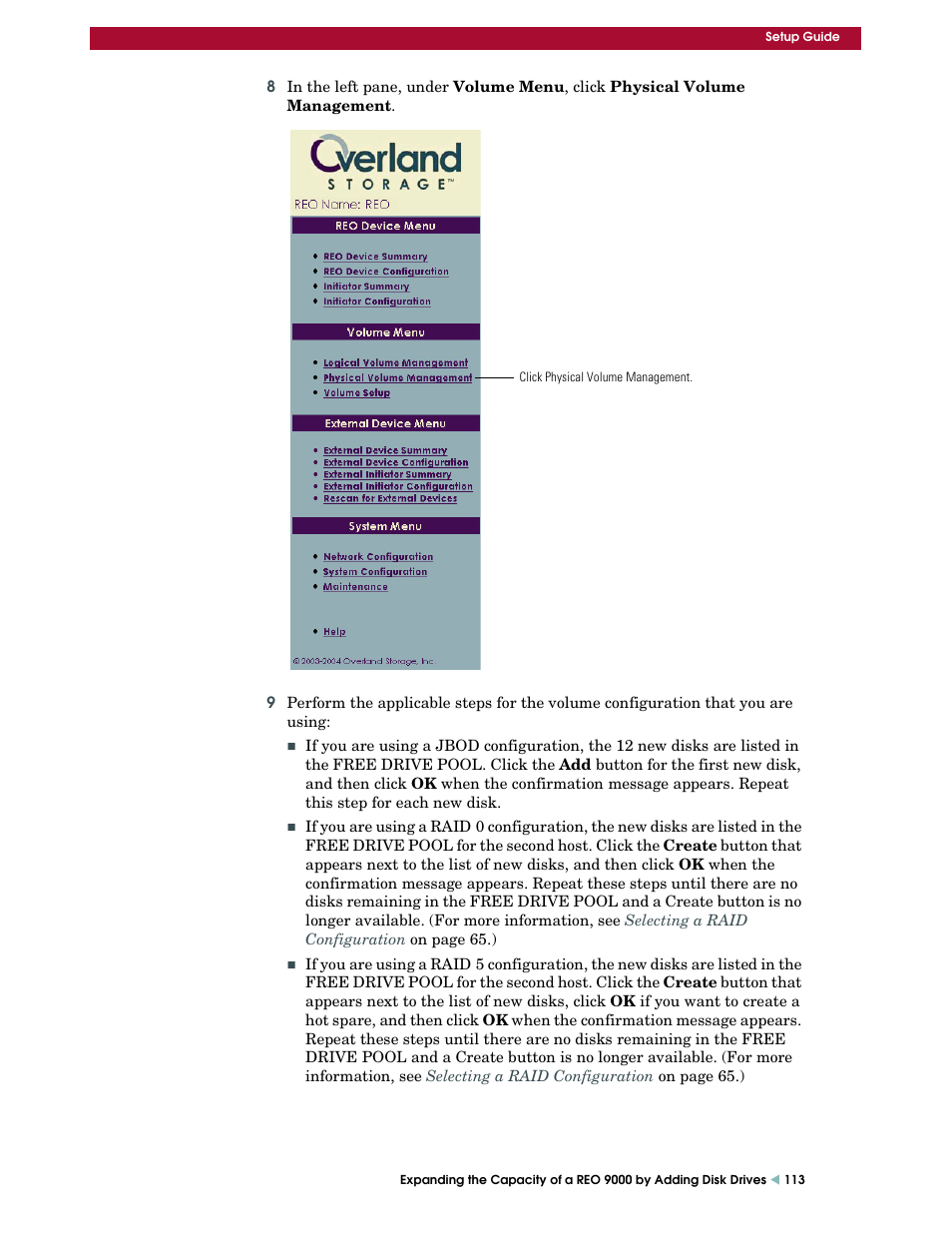 Overland Storage REO 9000 User Manual | Page 113 / 170