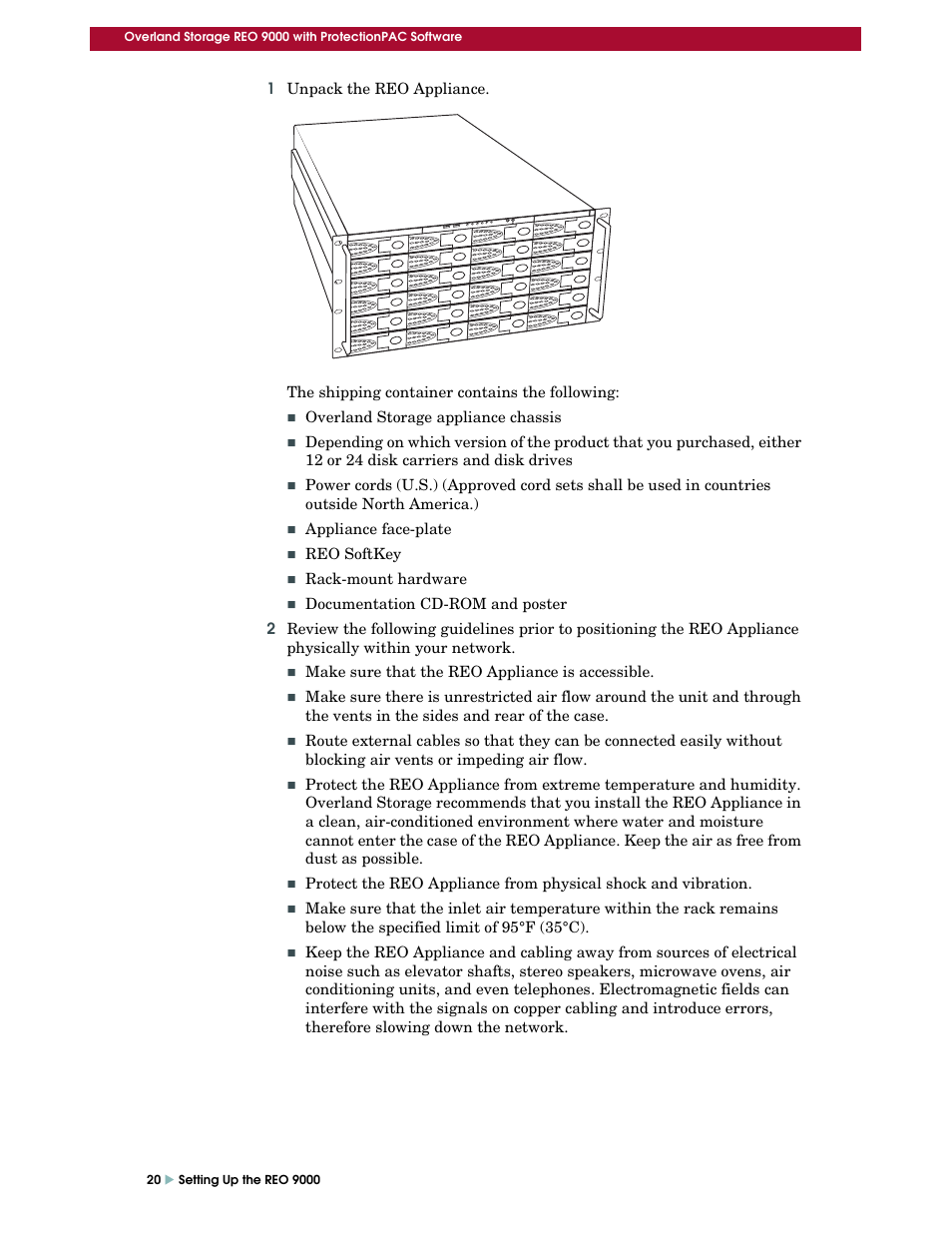 Overland Storage REO 9000 User Manual | Page 20 / 170