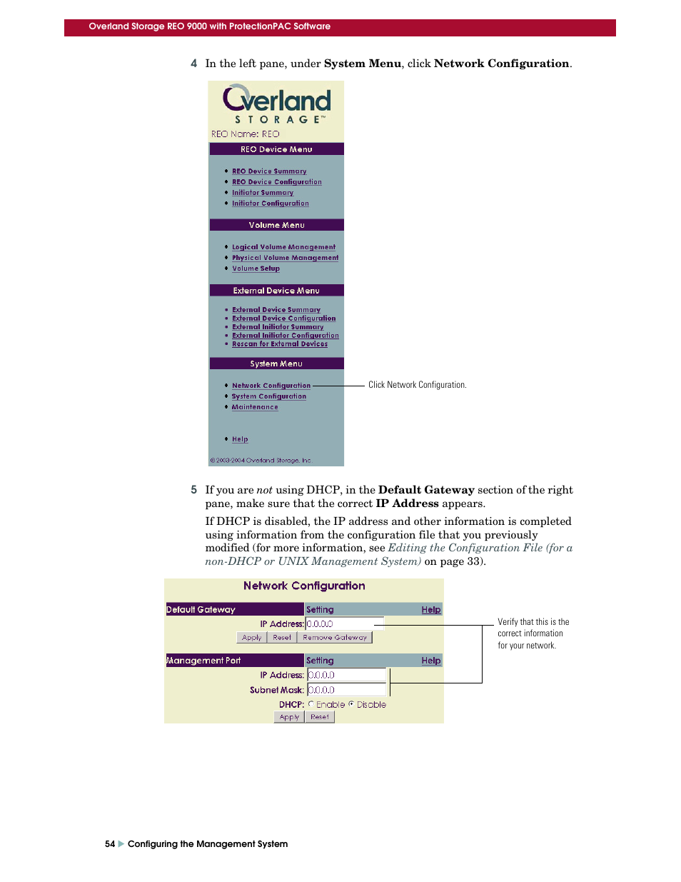 Overland Storage REO 9000 User Manual | Page 54 / 170