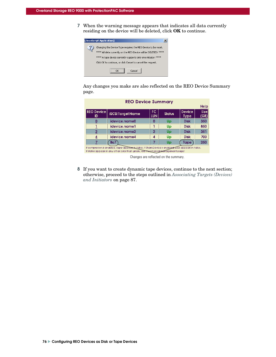 Overland Storage REO 9000 User Manual | Page 76 / 170