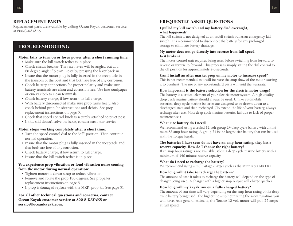 Troubleshooting | Ocean Kayak TORQUE User Manual | Page 4 / 5