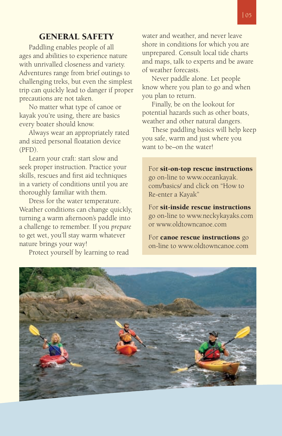 General safety | Ocean Kayak Kayak User Manual | Page 5 / 14
