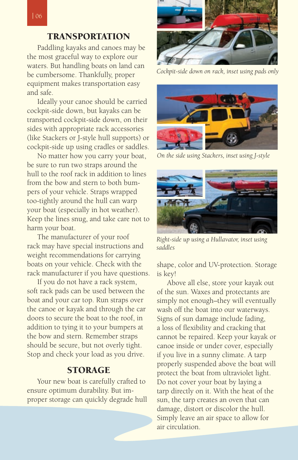Transportation, Storage | Ocean Kayak Kayak User Manual | Page 6 / 14