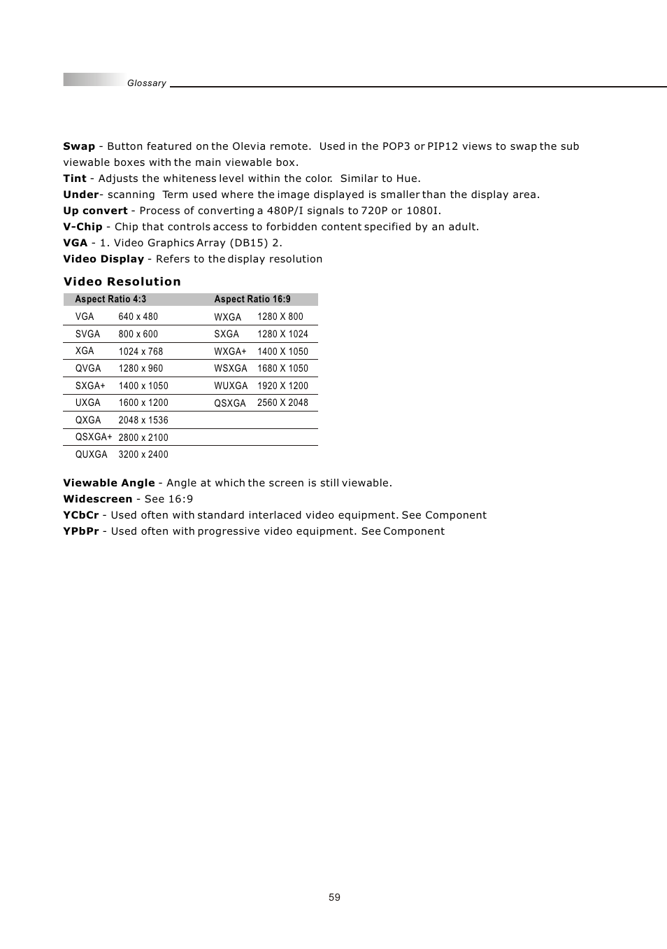 Olevia LT32HVM Series User Manual | Page 61 / 61