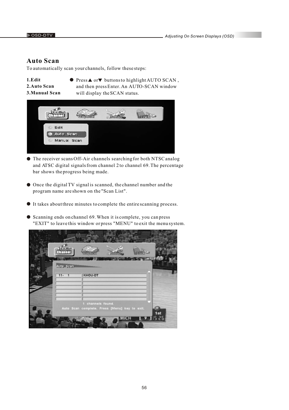 Auto scan | Olevia LT37HVS User Manual | Page 58 / 87