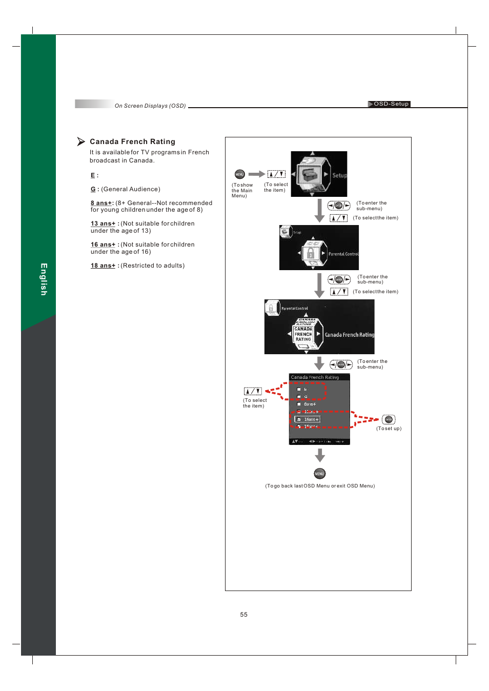 English | Olevia 242T FHD User Manual | Page 58 / 72