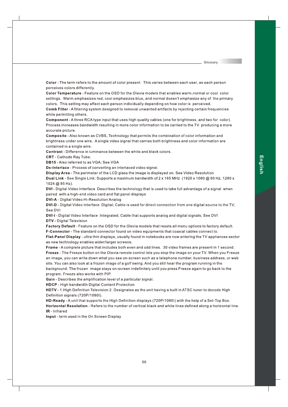 Olevia 242T FHD User Manual | Page 69 / 72