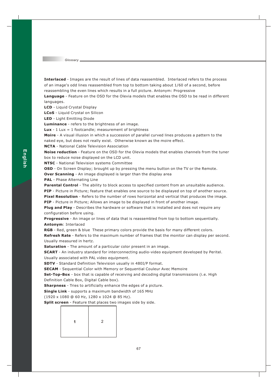 English | Olevia 242T FHD User Manual | Page 70 / 72