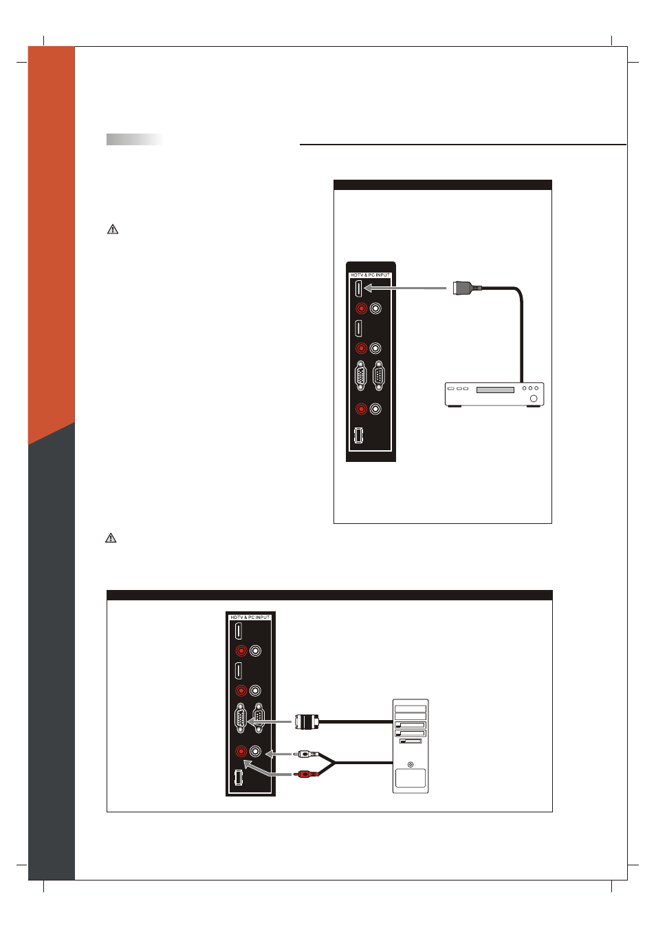 Connecting to a pc with vga connector, English, For 265 tfhd model | Olevia 265T FHD User Manual | Page 25 / 75