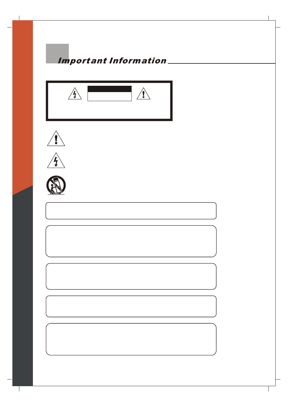 Import ant inform ation | Olevia 265T FHD User Manual | Page 3 / 75