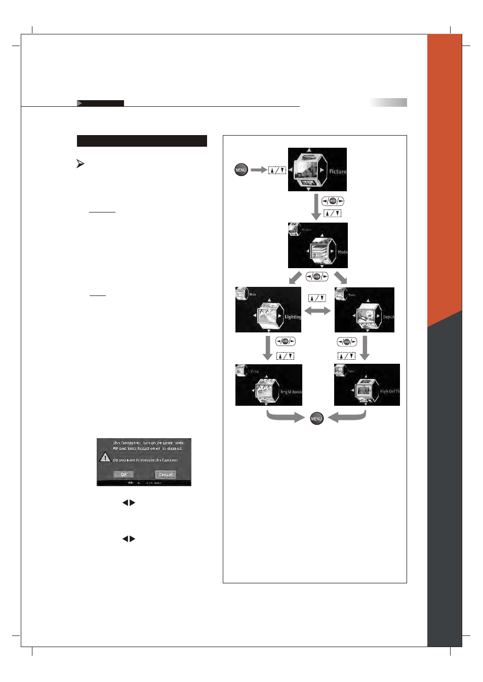 Selecting the picture mode, English | Olevia 265T FHD User Manual | Page 38 / 75