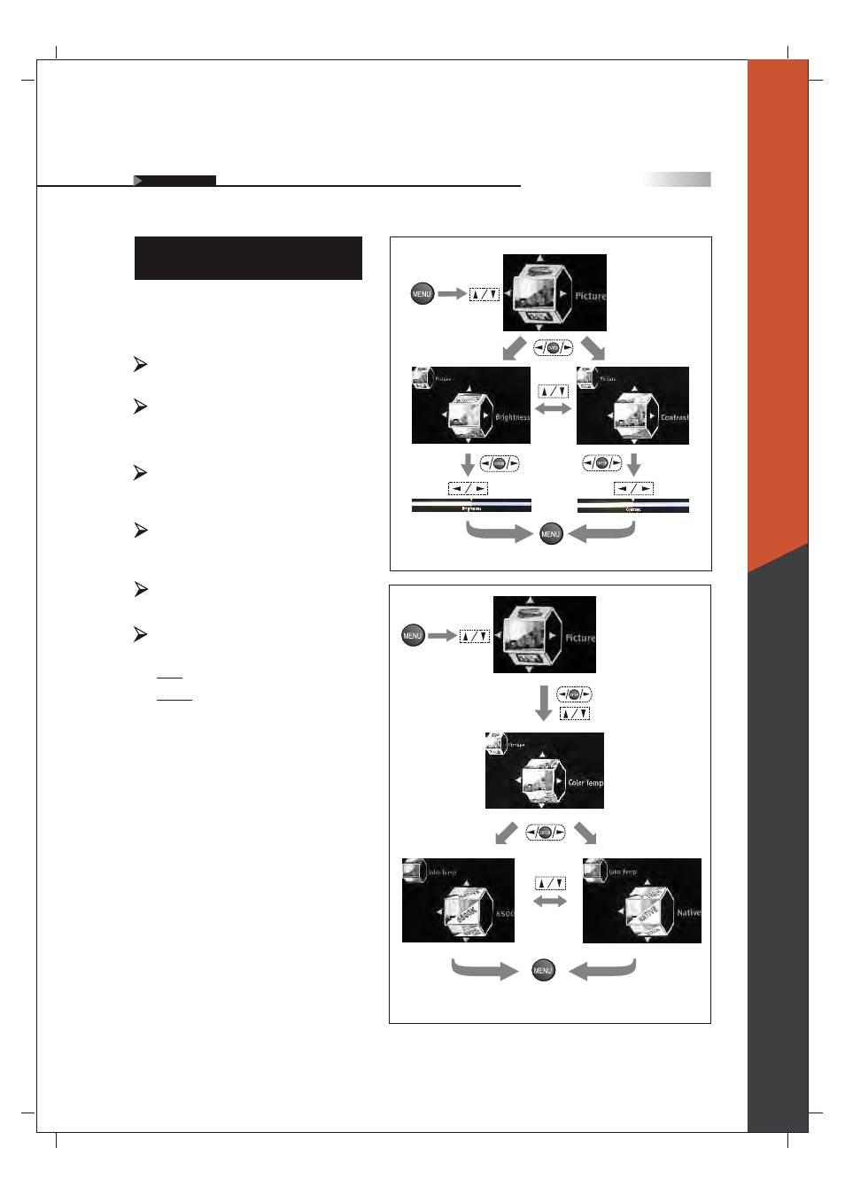 Adjusting the video or picture quality, English | Olevia 265T FHD User Manual | Page 40 / 75