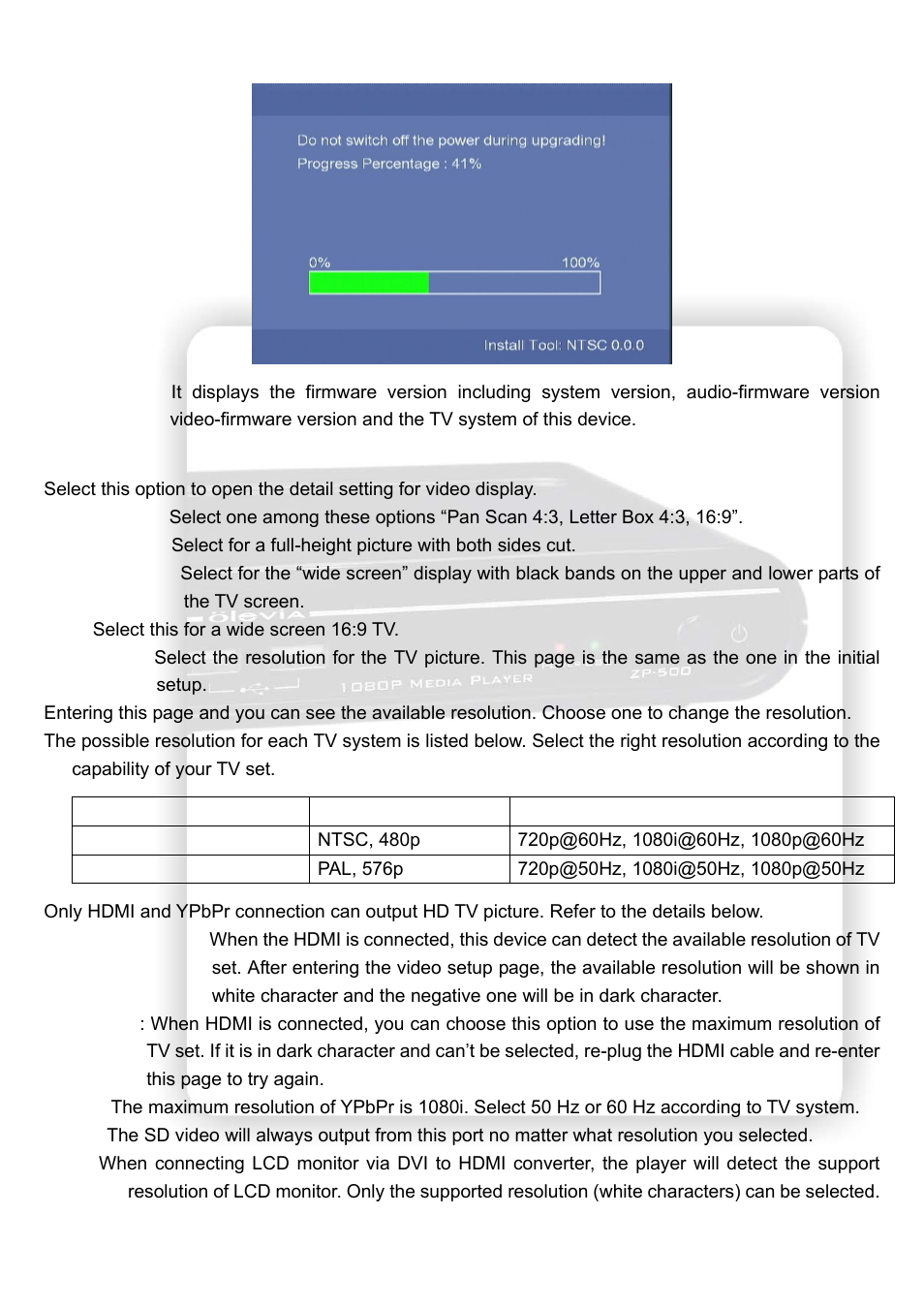 Olevia HD Multimedia Player ZP-500 User Manual | Page 11 / 47