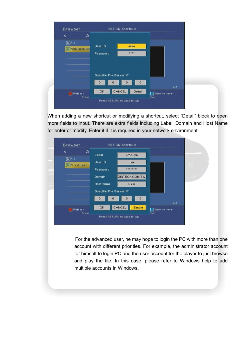 Olevia HD Multimedia Player ZP-500 User Manual | Page 35 / 47