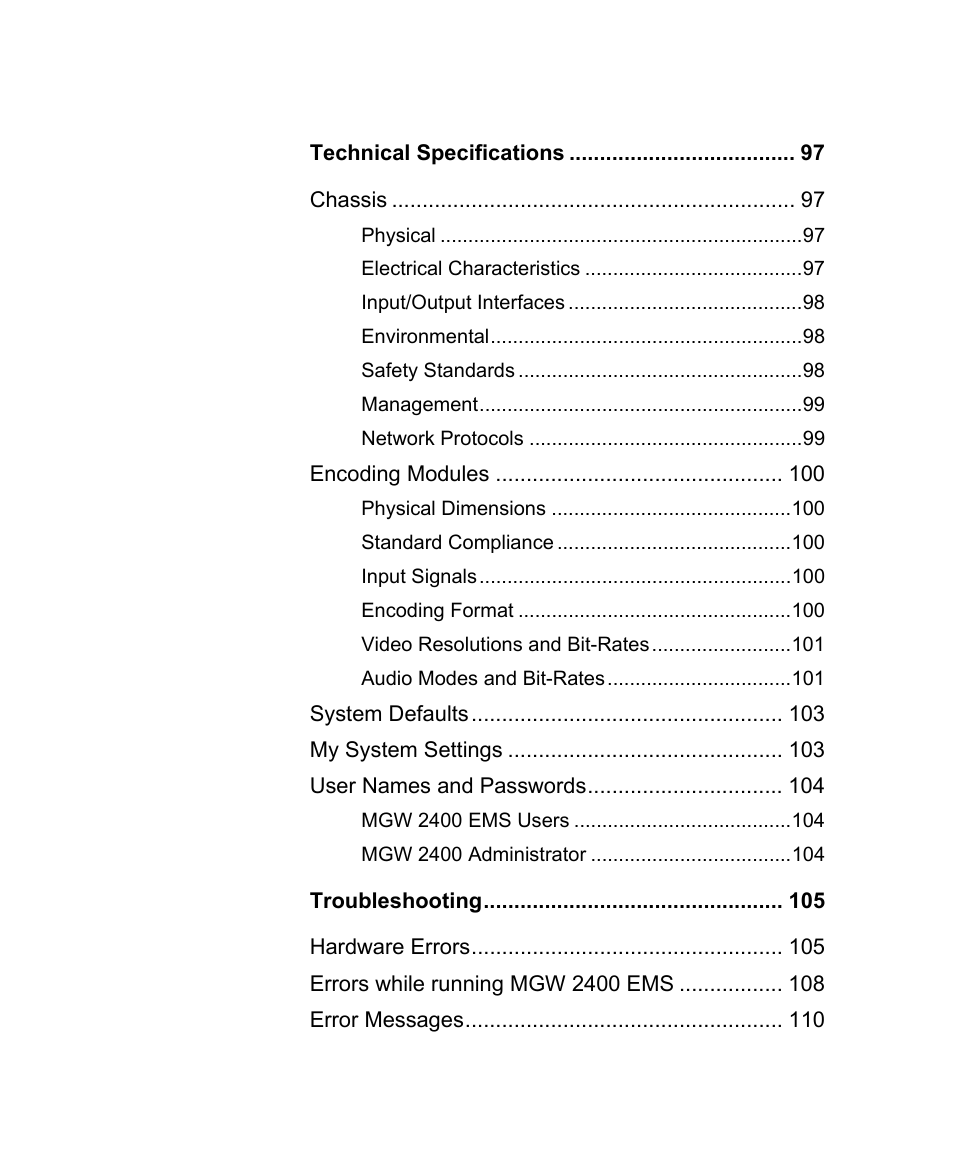 Optibase MGW 2400 WMT User Manual | Page 10 / 156