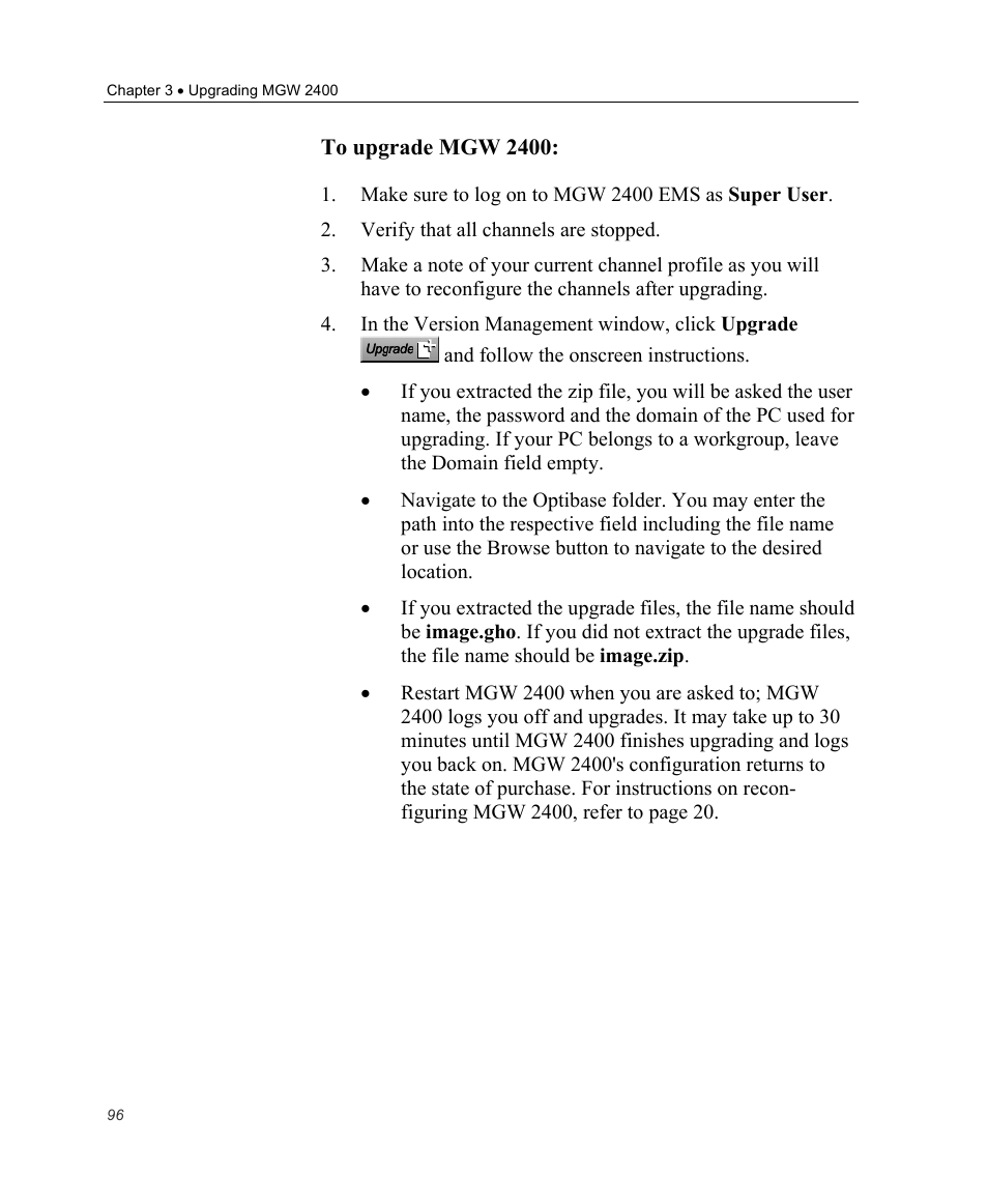Optibase MGW 2400 WMT User Manual | Page 106 / 156