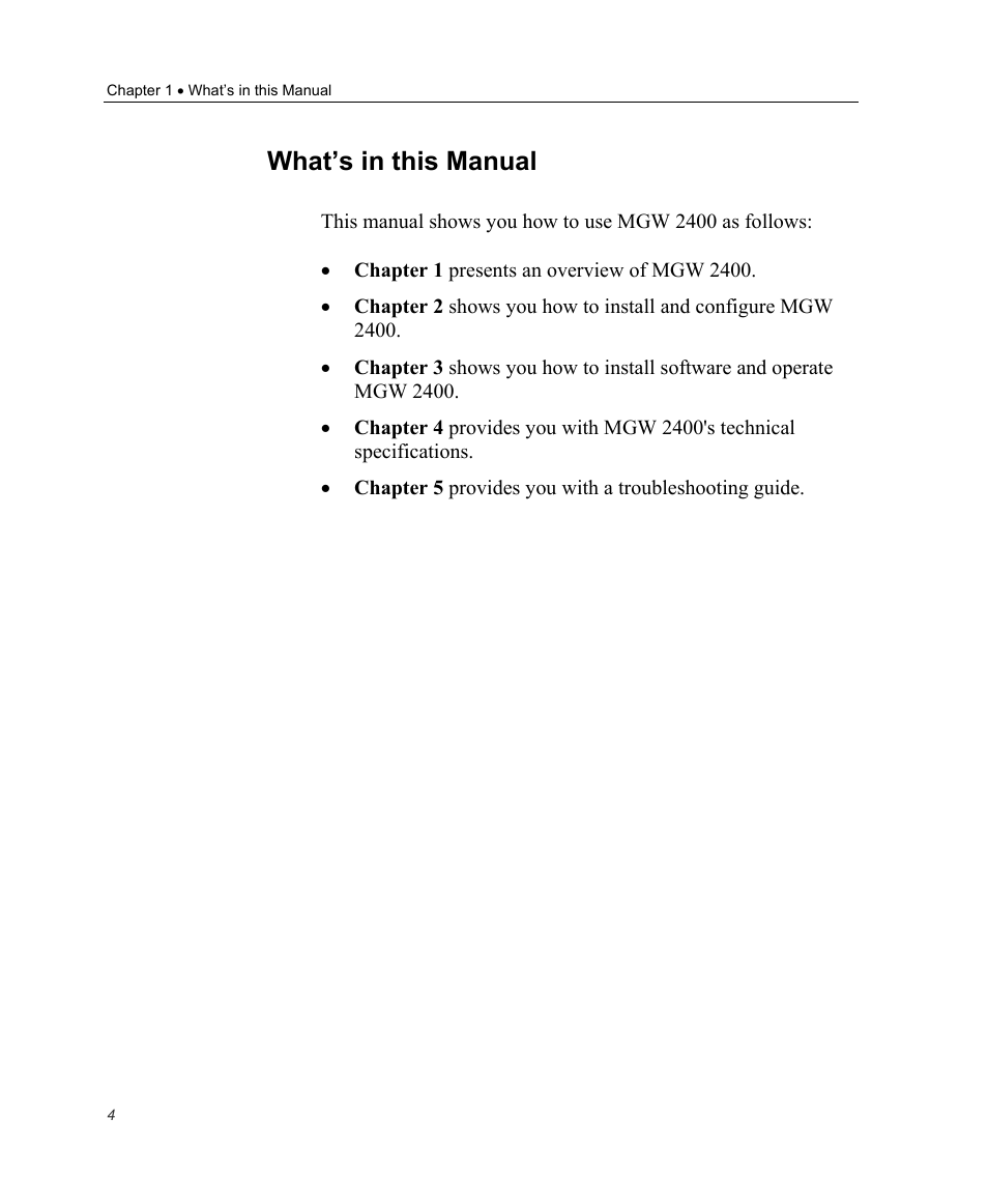 What’s in this manual | Optibase MGW 2400 WMT User Manual | Page 14 / 156