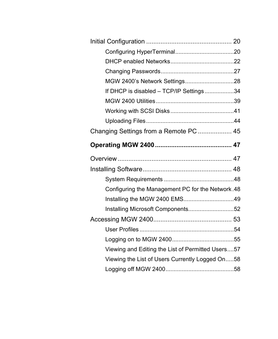 Optibase MGW 2400 WMT User Manual | Page 8 / 156