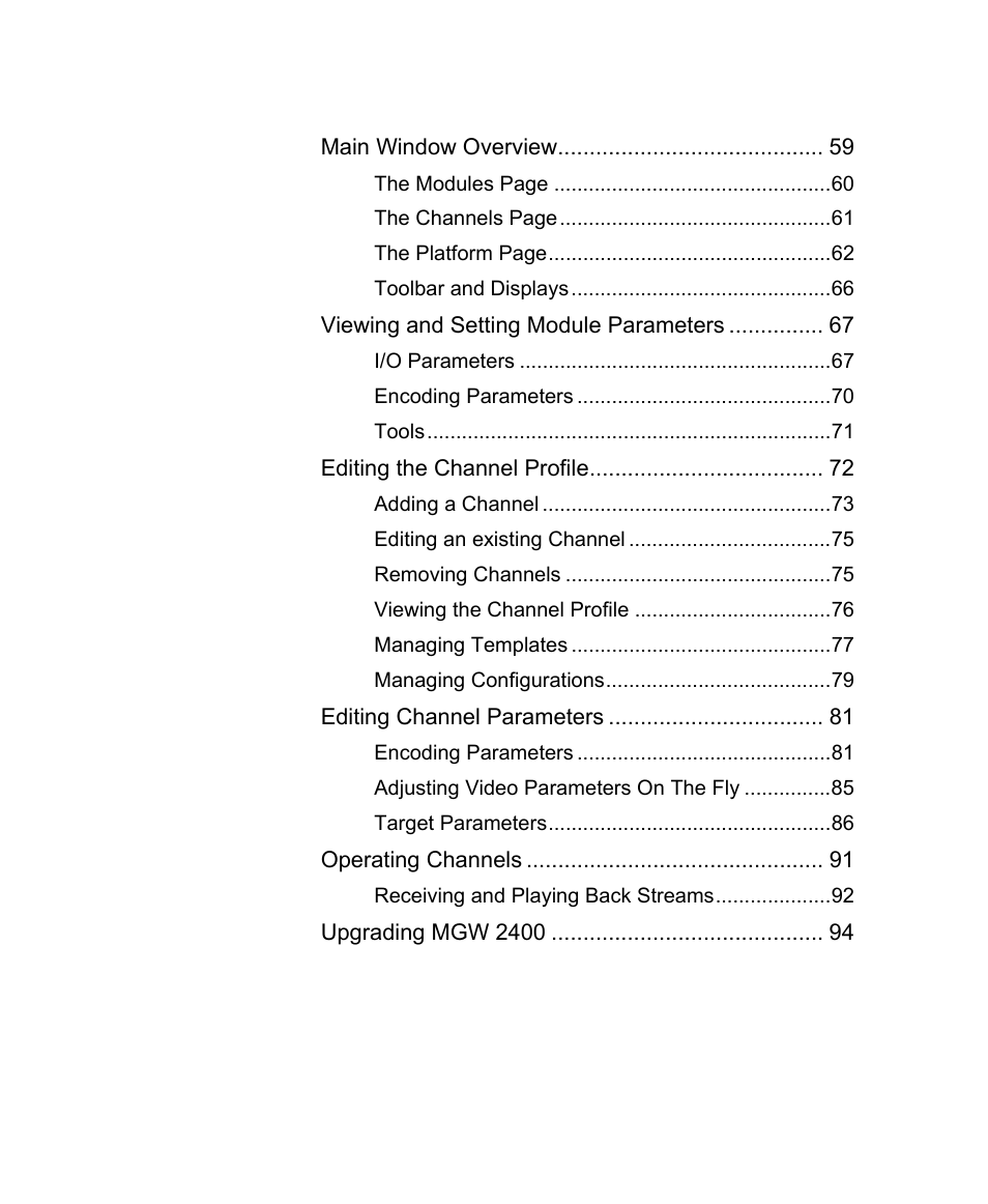 Optibase MGW 2400 WMT User Manual | Page 9 / 156