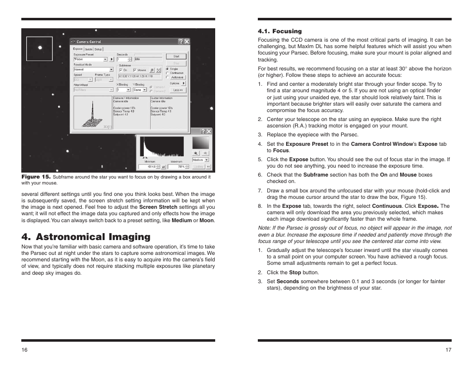Astronomical imaging | Orion PARSEC 8300M User Manual | Page 9 / 23