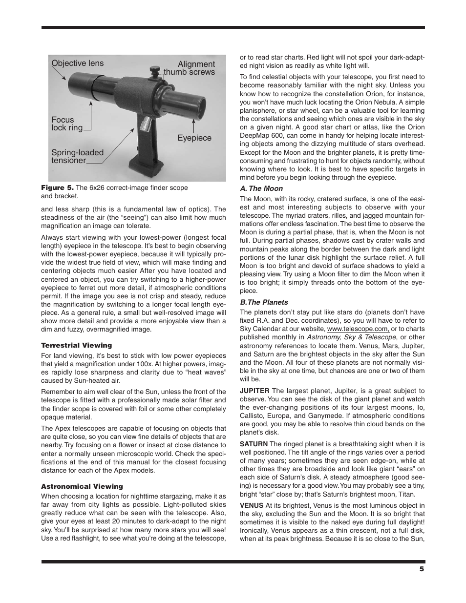 Orion APEX #9825 User Manual | Page 5 / 8