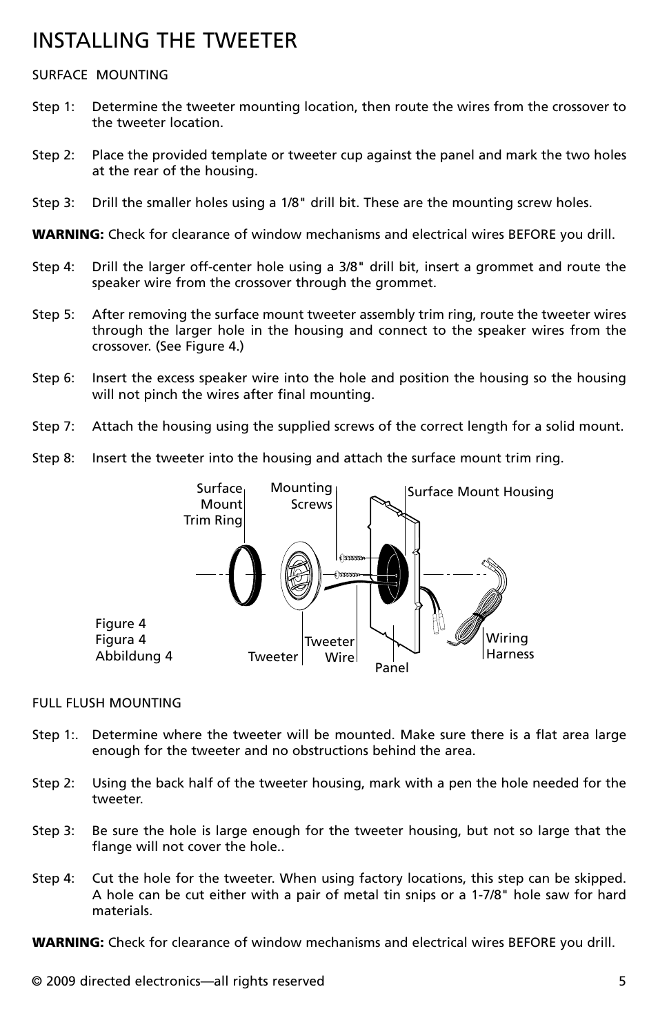 Installing the tweeter | Orion Cobalt CO552 User Manual | Page 6 / 30