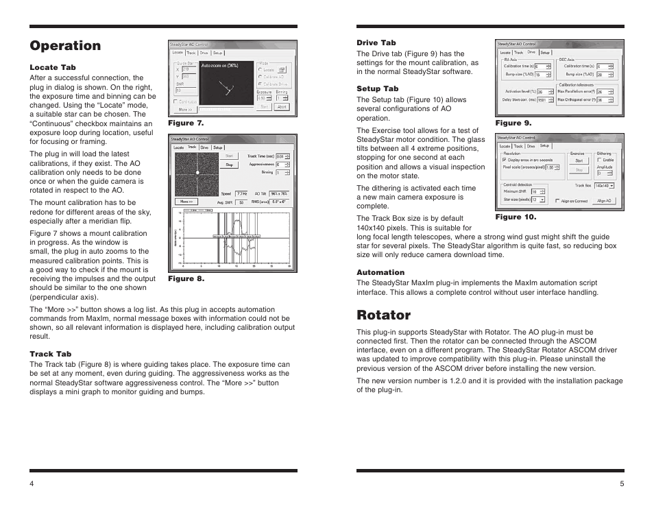 Operation, Rotator | Orion STEADYSTAR 53081 User Manual | Page 3 / 4