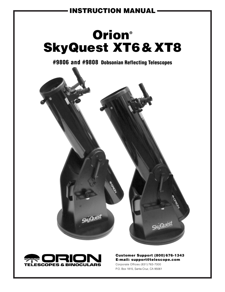 Orion SKYQUEST XT6 User Manual | 18 pages