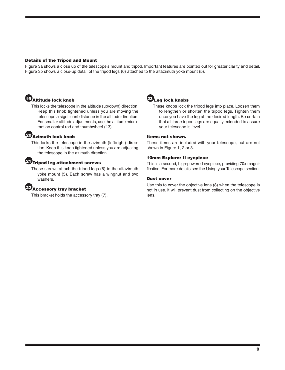 Orion OBSERVER 70MM AZ User Manual | Page 9 / 16