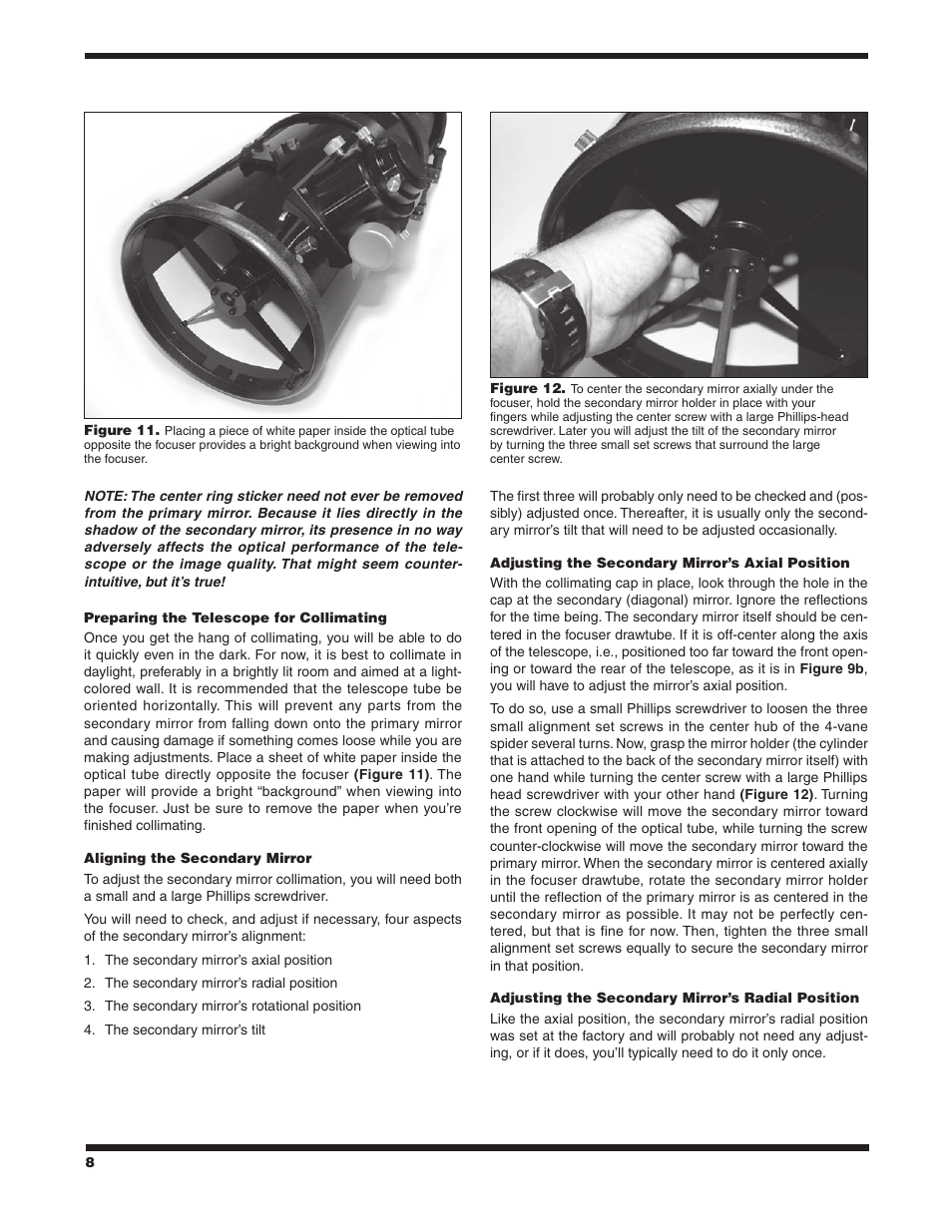 Orion NEWTONIAN ASTROGRAPH 9527 User Manual | Page 8 / 12