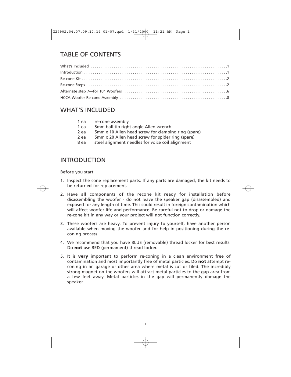 Orion HCCA G27902 User Manual | Page 2 / 10