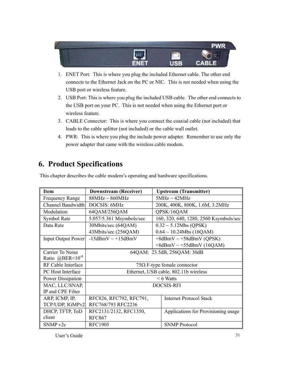 Product specifications | Orion 3000 User Manual | Page 31 / 60