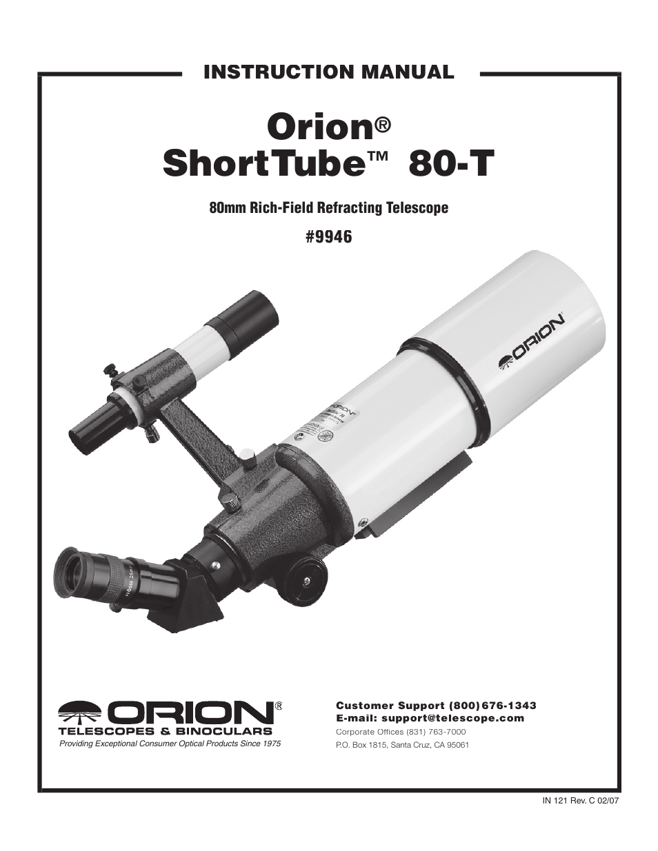 Orion 9946 User Manual | 8 pages